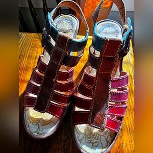 London Fly Wedge Strappy Sandals